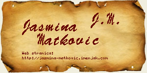 Jasmina Matković vizit kartica